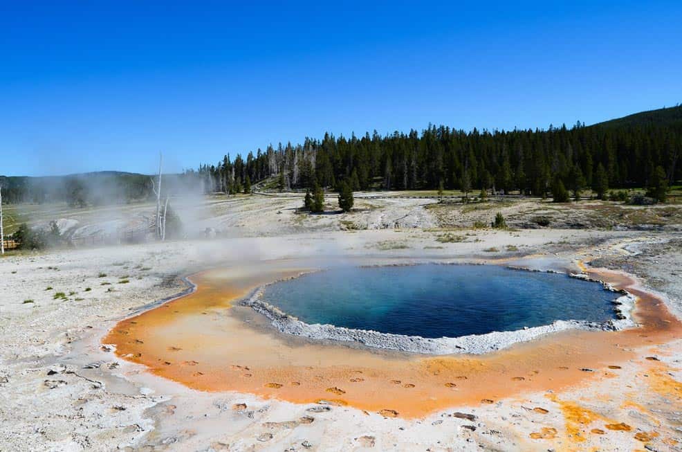 Hot springs near Old Faithful, Dangers of Yellowstone