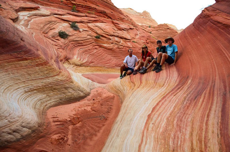 Wonderful colors of the Wave rock formation in Arizona - Westcoast roadtrip USA
