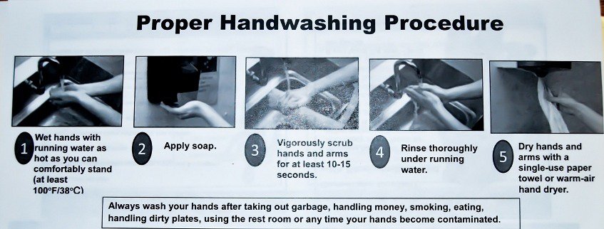 Handwashing manual - we were surprised to see an obvious thing like this, XXL America