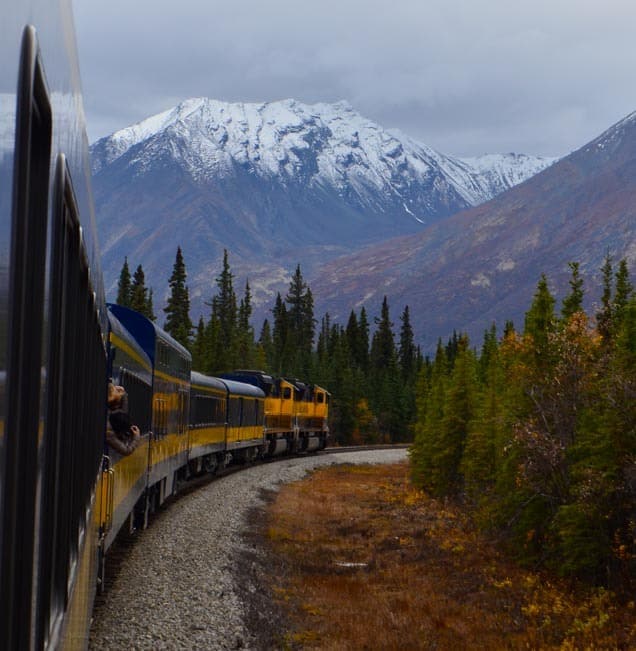 Alaska Railroad Train ride from Denali to Anchorage.