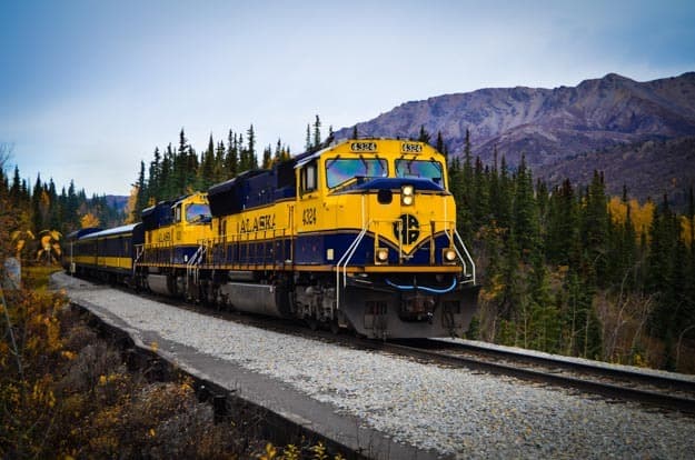 Alaska Railroad Train ride from Denali to Anchorage.