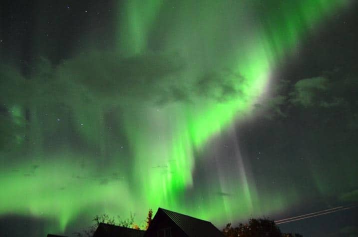 Amazing Northern lights show in Healy, Alaska