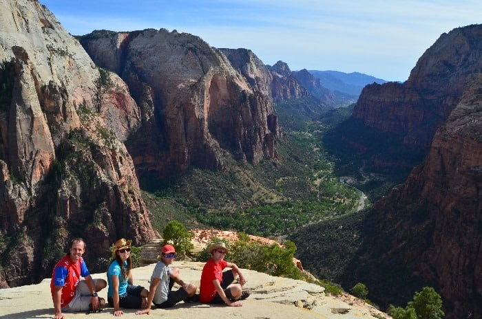 Vrchol užasného trailu Angels Landing, Zion