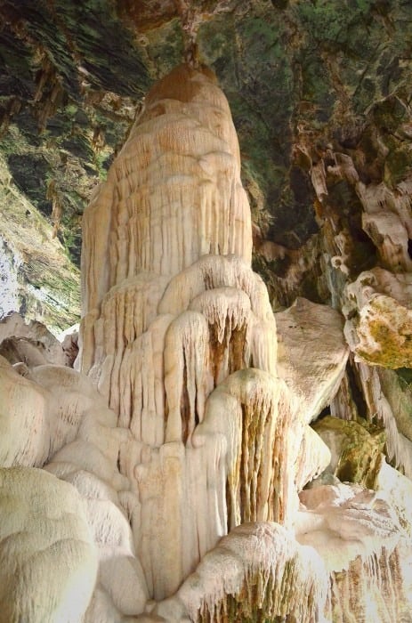 Monumental stalagmites at Bua Bok Cave