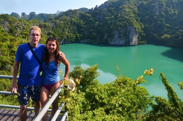 Salty Emerald Lagoon, 3 PM and we are on the observation deck alone. DIY kayak tour.