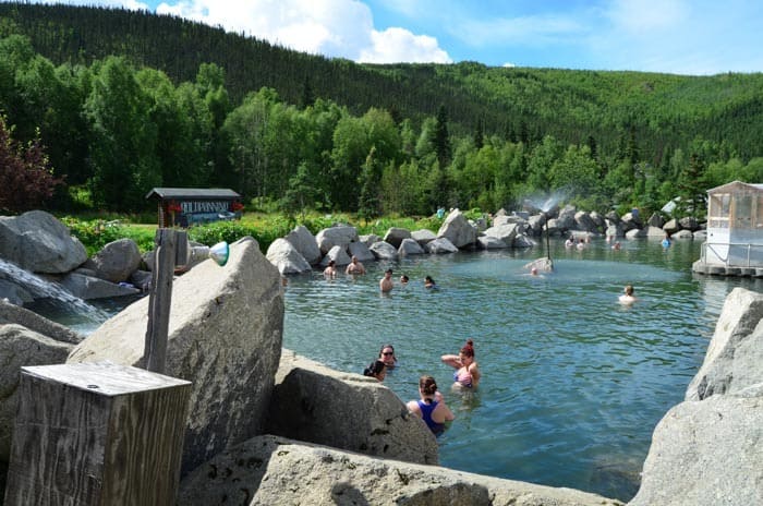 Chena Hot Springs, červenec