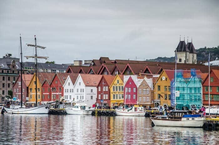 Malebné domečky Bryggen