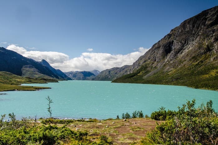 Amazing color of Lake Gjende, Southern Norway