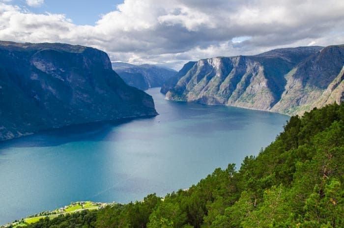 Stegastein - view of the picturesque Aurlandsfjord, Southern Norway, Road Trip