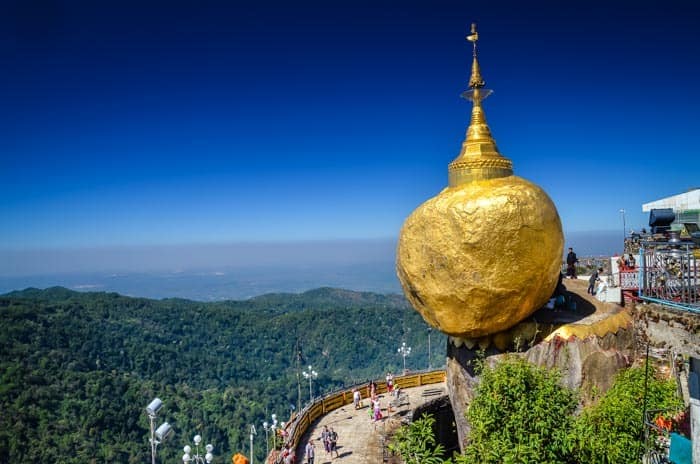 Golden Rock, Myanmar – Giant golden stone balancing on the edge of the rock, best Places to visit in Myanmar