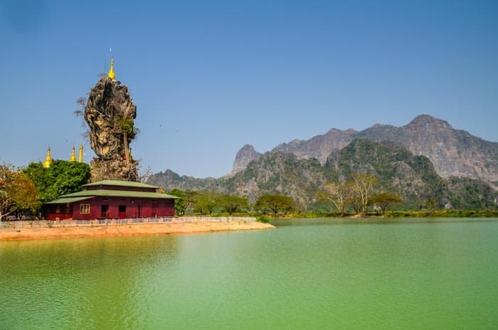 Kyauk Kalap pagoda in Hpa An, best Places to visit in Myanmar