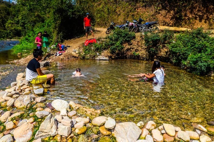 Locals at Hsipaw Hot Springs 