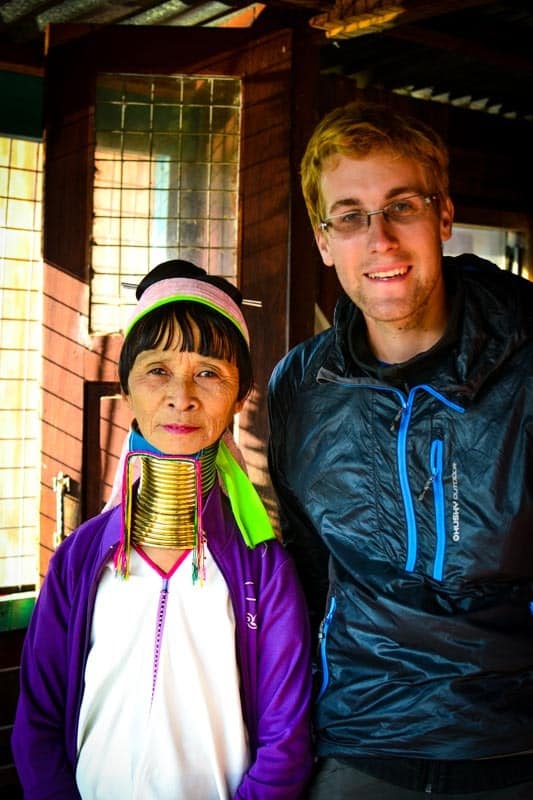 Visiting long neck women at Inle Lake, Myanmar