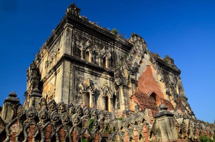 Disintegrating palace of Lay Htat Gyi; Inn Wa, Mandalay, Myanmar