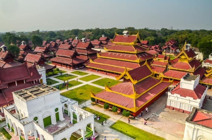 View of the palace from the observation tower - Mandalay Palace, best Places to visit in Myanmar