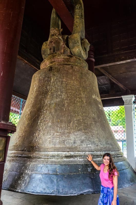 You will look really tiny in comparation to the giant Mingun Bell