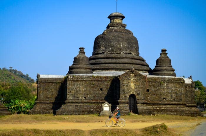 Discover temples by bike! Mrauk U, best Places to visit in Myanmar