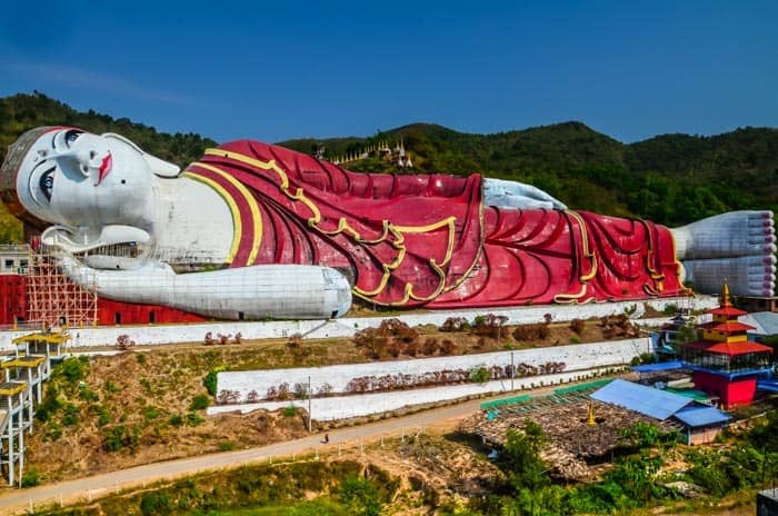 Visi Buddha from inside, if you walk through his ear, there is a nice viewing terrace, best Places to visit in Myanmar