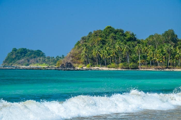 A perfect paradise with no people. Zik Hone Beach, Gwa, Myanmar, southeast Asia