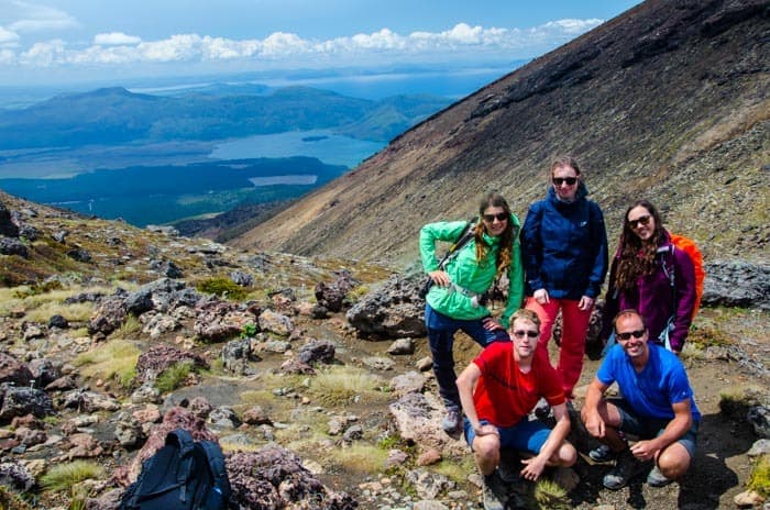 The second half of the Tongariro Alpine Crossing trek.