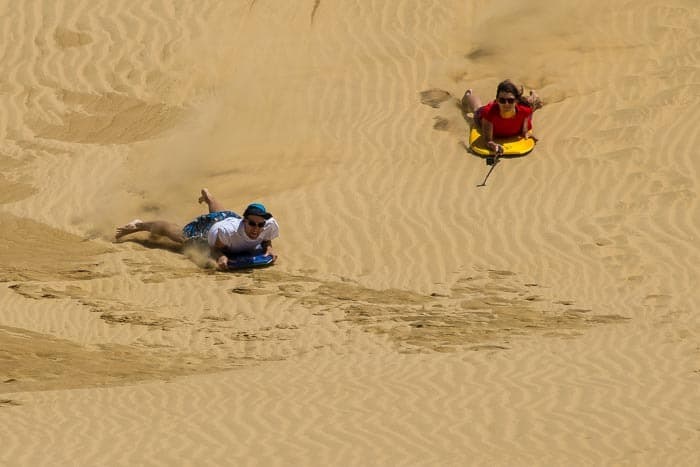 Group rides are more fun! Sand Dune Surfing at Te Paki. 