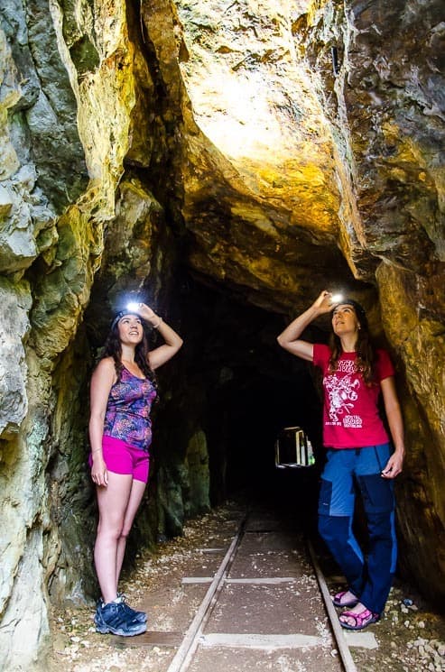 Don't forget a torch or headlight for exploring Karangahake tunnels. Coromandel, New Zealand.