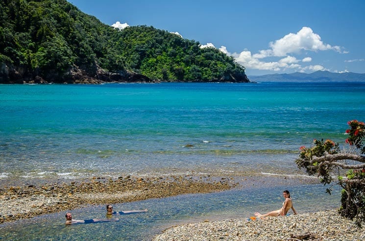 Stony Bay and the river that flows into the sea.