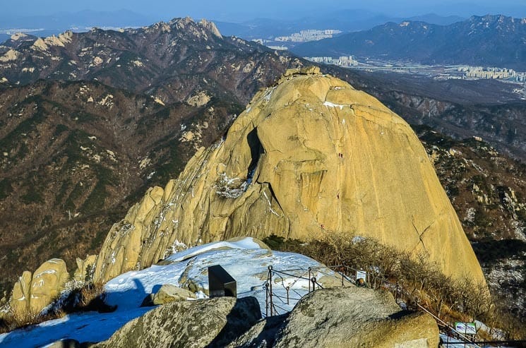 View from the highest peak - Baegundae, Bukhansan National Park, Seoul, South Korea