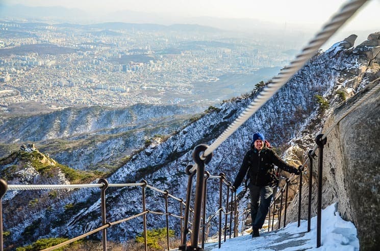 Climbing Mt. Bukhansan is a great adventure! Bukhansan National Park, Seoul, South Korea