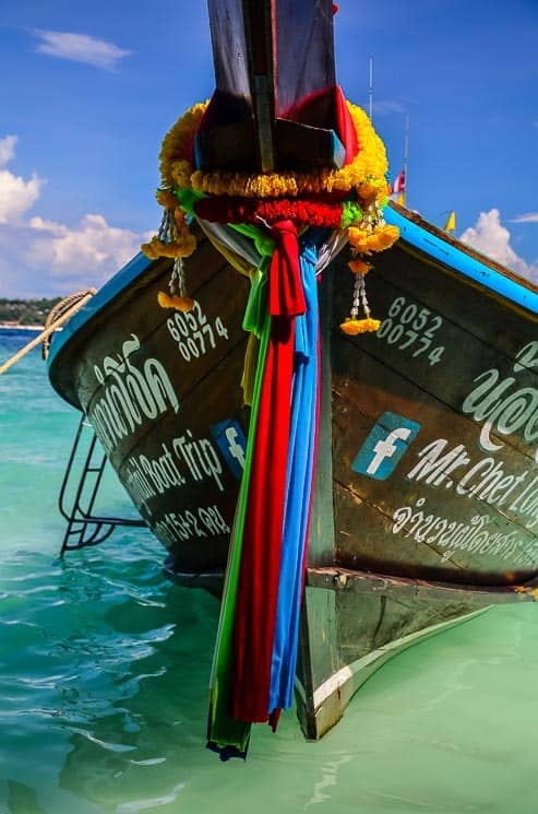 Typical Thai 'long tail' boat