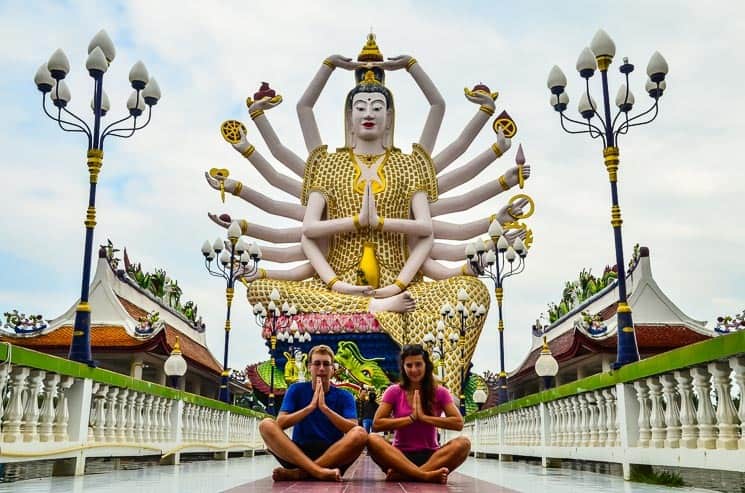 Bohyně soucitu s 18 rukami, Wat Plai Laem, Koh Samui, Thajsko