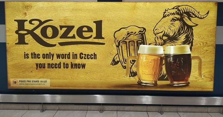 Kozel is an Award Winning Czech Beer Promotional Beer Mat 