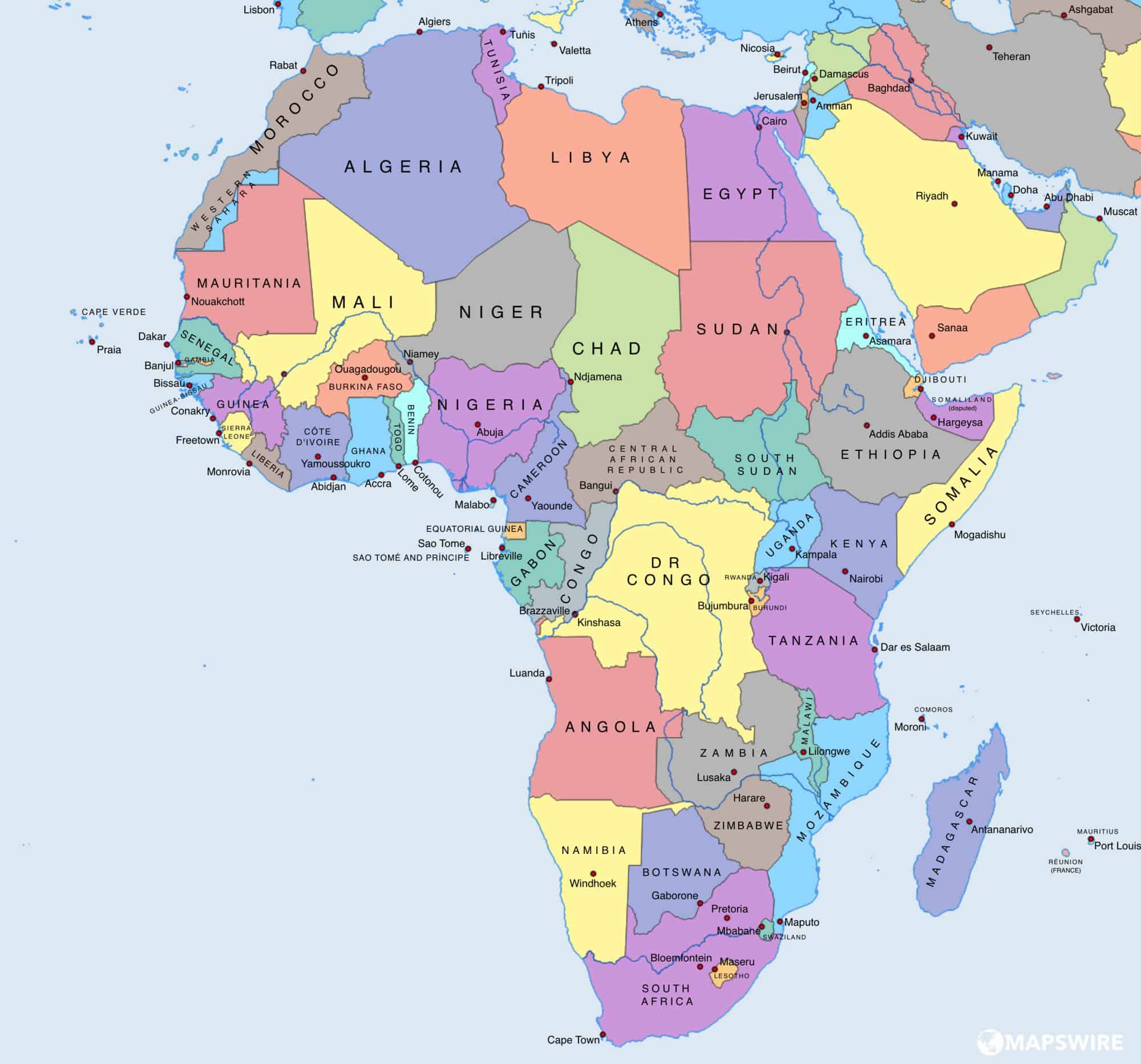 Afrika Politicka Mapa 