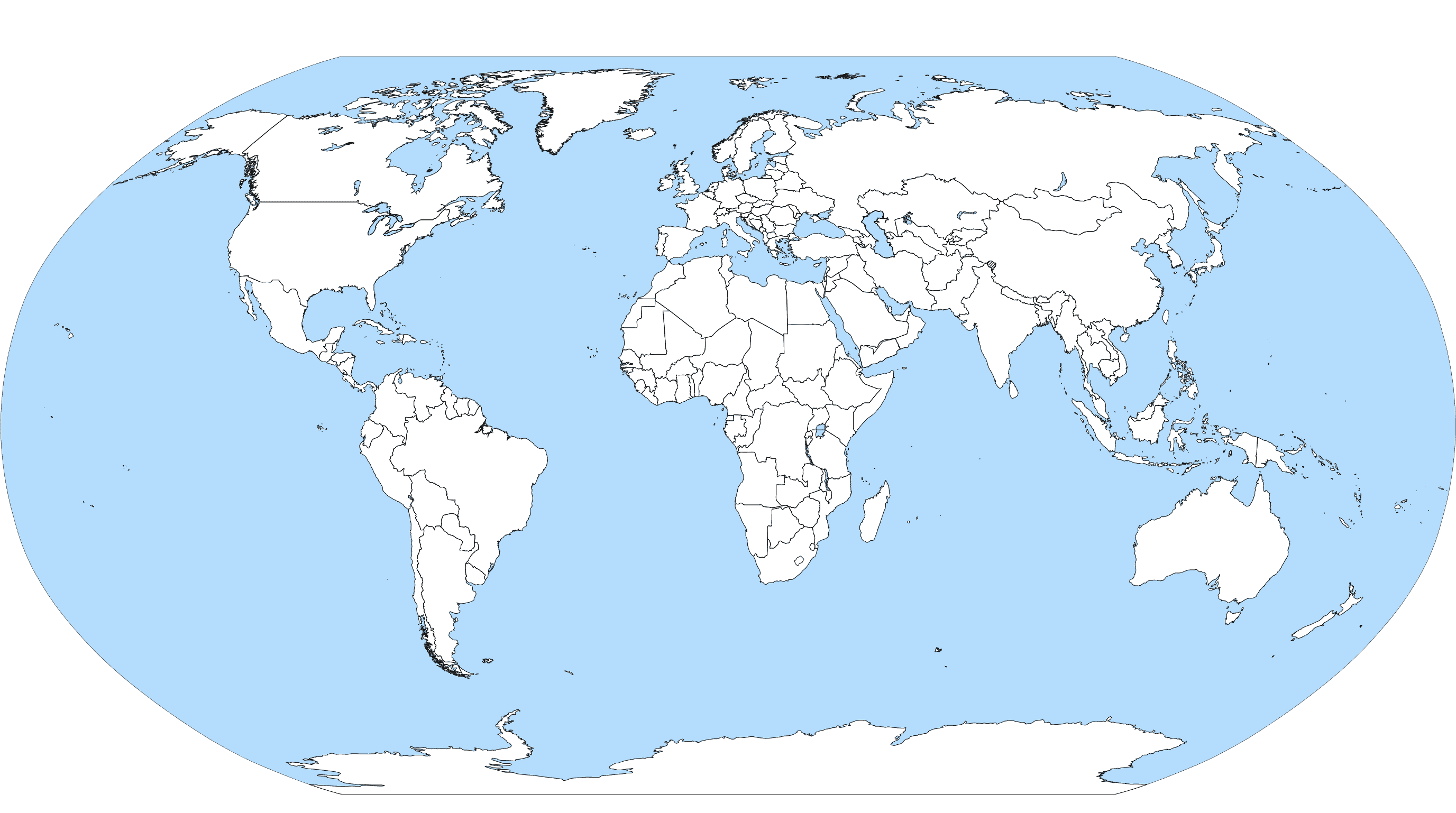 Mapa Světa A Všechny Státy Politická Slepá Online Ke Stažení