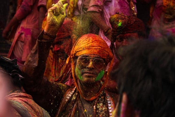 The Holi festival is celebrated in India and Nepal in great numbers