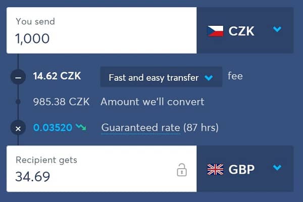 Na převod se používá výhodný středový kurz. Recenze TransferWise