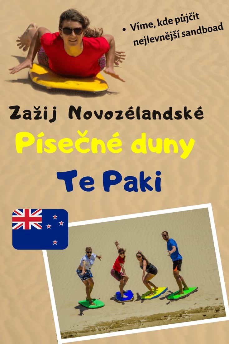 Písečné duny Te Paki - Nejlepší sandboarding na Novém Zélandu