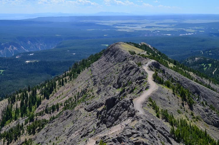 View from the Mount Washburn fire lookout.