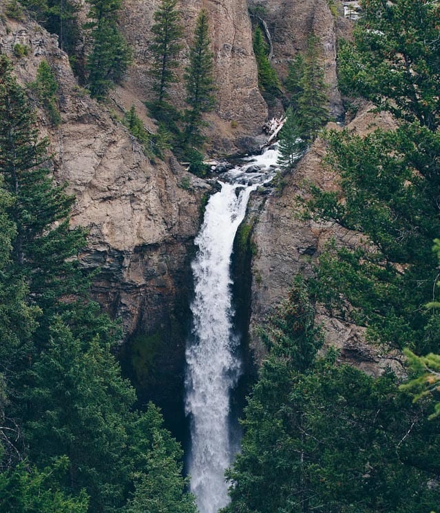 Tower Fall. Places to visit in Yellowstone National park