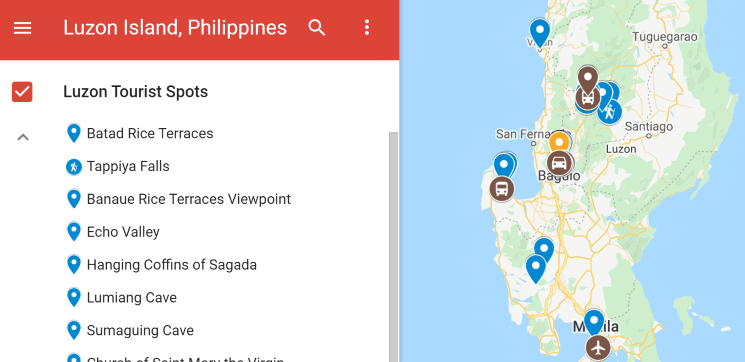 list of luzon tourist spots