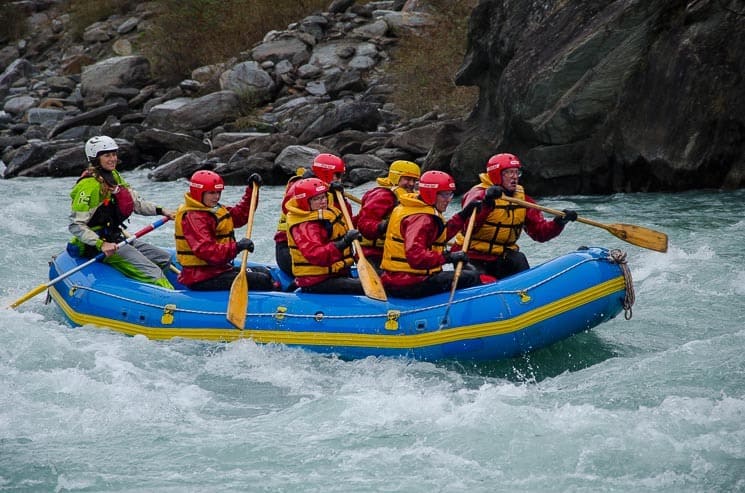 Rafting v Queenstownu na řece Kawarau