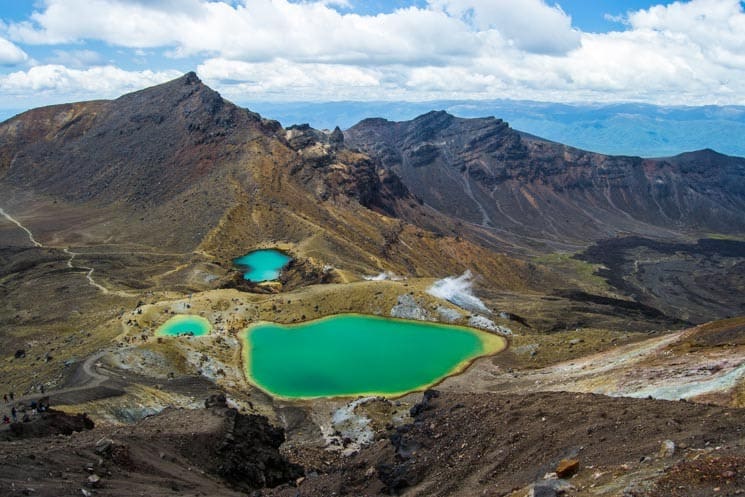 Emerald Lakes na Tongariro Alpine Crossing