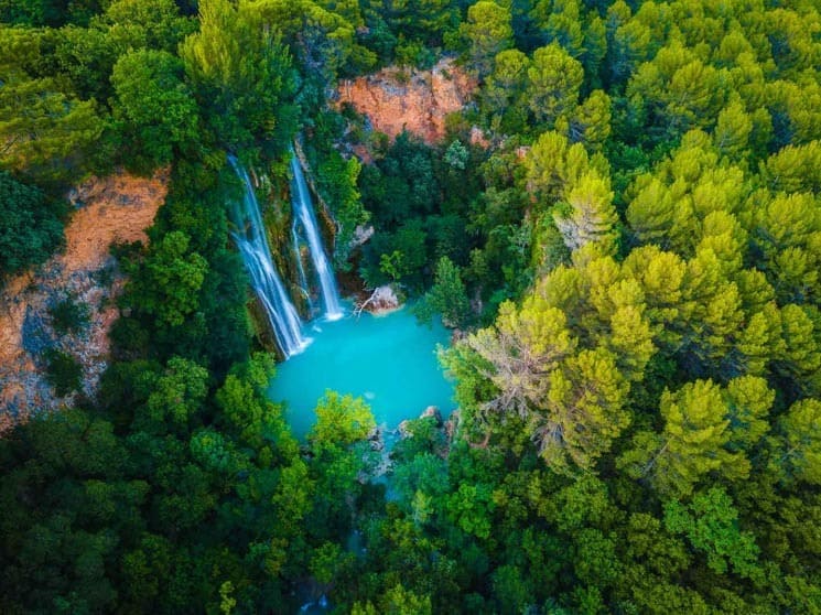 Sillans la Cascade Waterfall - France
