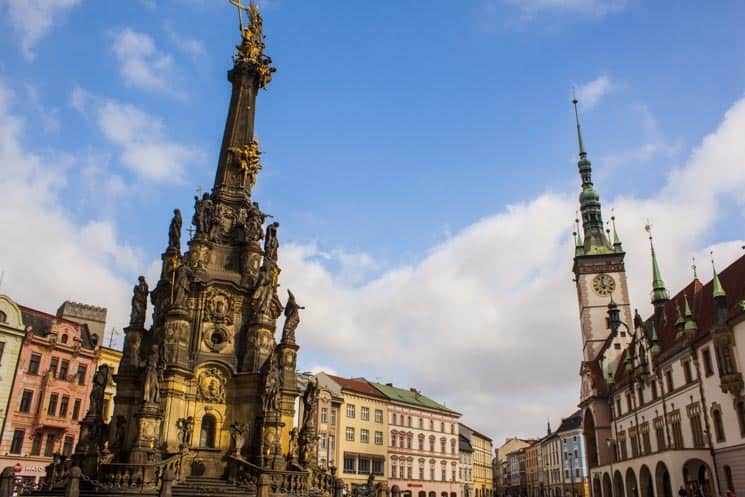 Sloup Nejsvětější Trojice na Horním náměstí v Olomouci - nejkrásnější místa v ČR