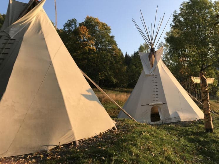 Indiánské Teepee stany - Jeseníky