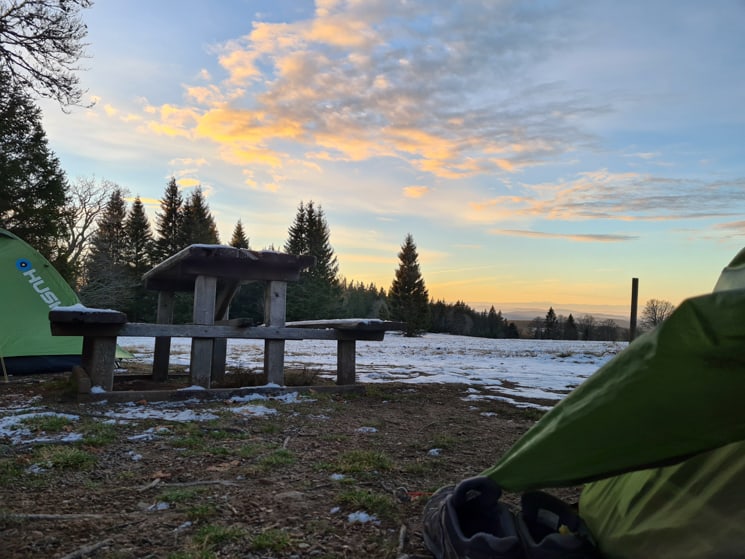 One of the places dedicated for overnight stays in Šumava National Park.