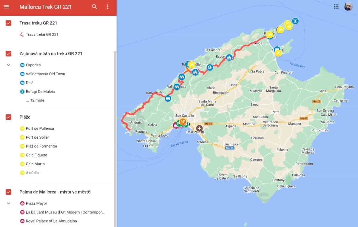 Mallorca – trek GR 221: praktické tipy, informace a podrobná mapa